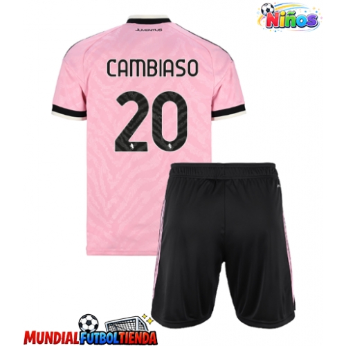 Camiseta Juventus Andrea Cambiaso #20 Segunda Equipación Replica 2026-27 para niños mangas cortas (+ Pantalones cortos)